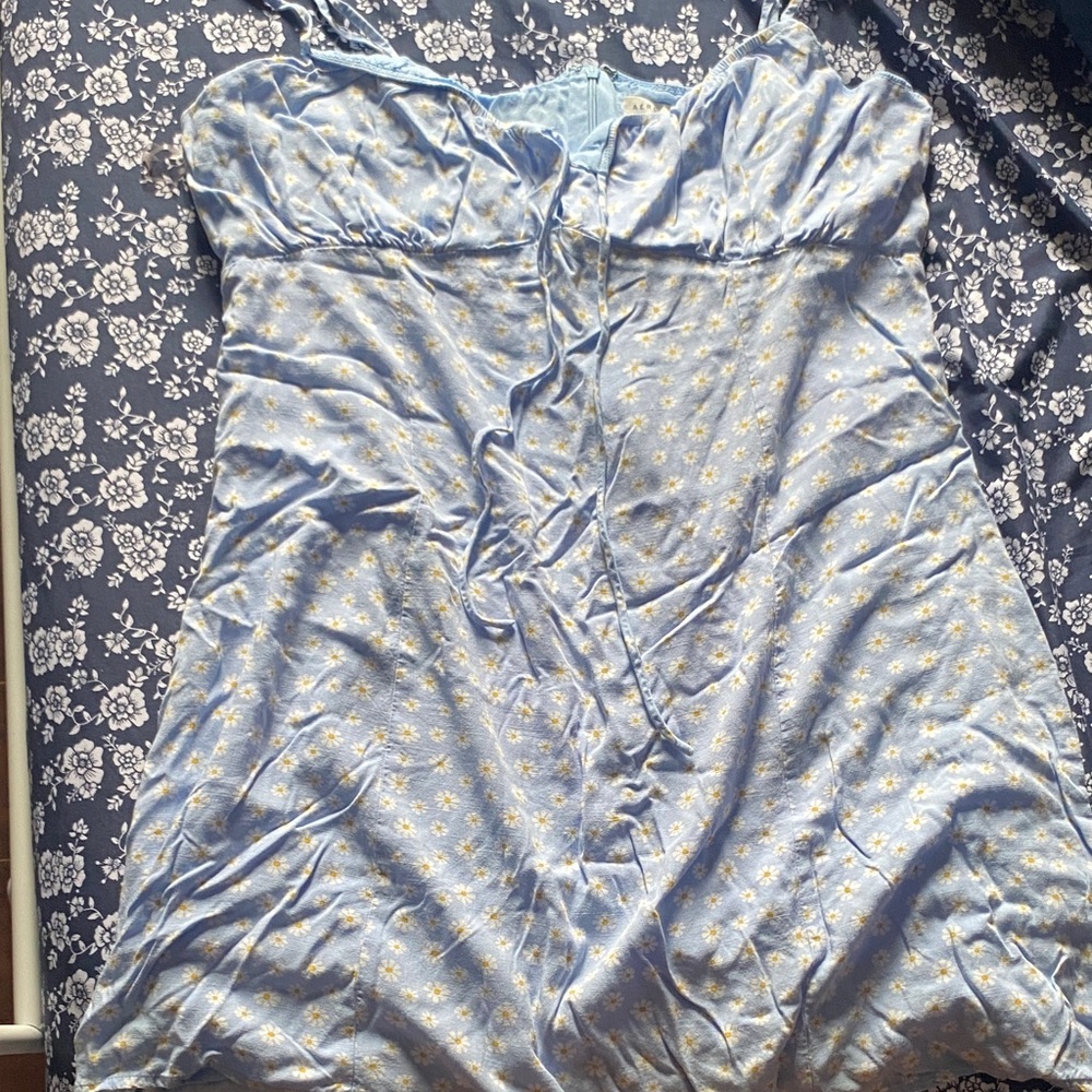 Aeropostale Light Blue Floral Mini Dress